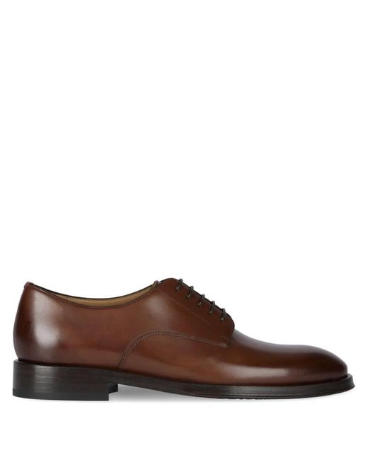 Paul Smith Brown Lace-Up Leather Derby Shoes for men