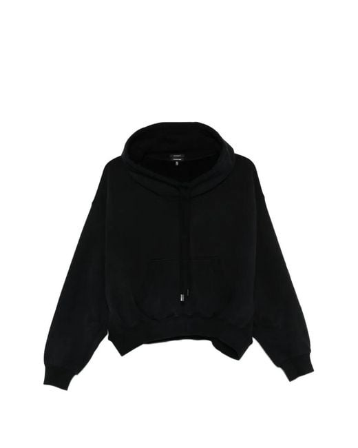 R13 Black Drawstring Hooded Hoodie