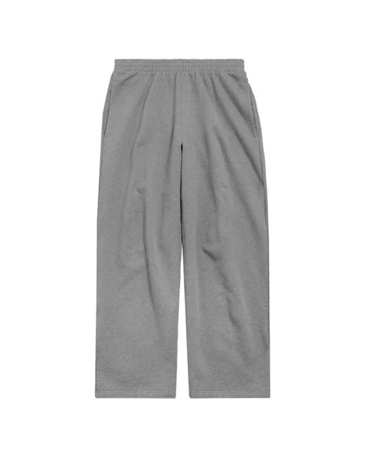 Balenciaga Gray Baggy Track Pants for men