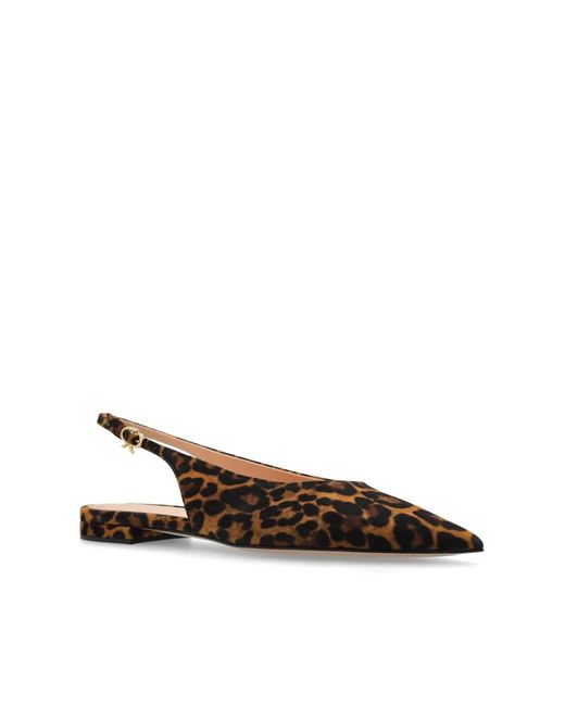 Gianvito Rossi Brown Leopard-Print Pointed Sandals