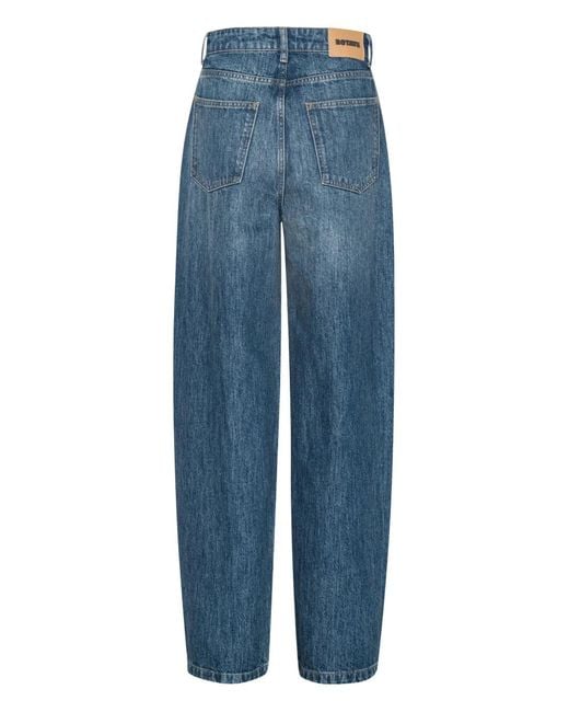 ROTATE BIRGER CHRISTENSEN Blue Five-Pocket Wide-Leg Jeans