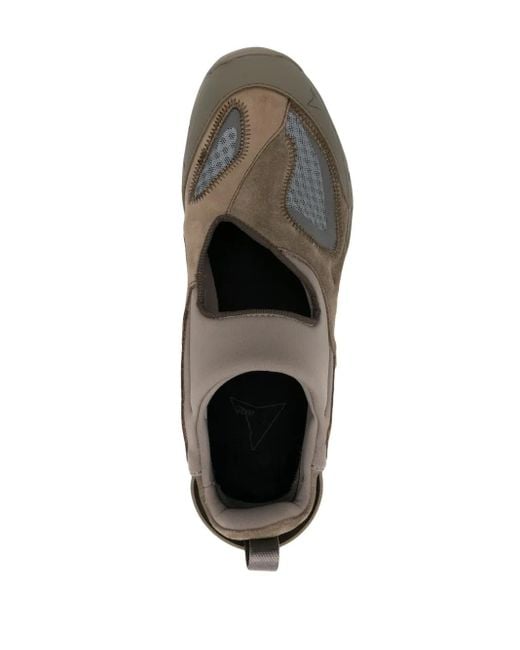 Roa Gray Perforated Suede Panelled Sandals for men