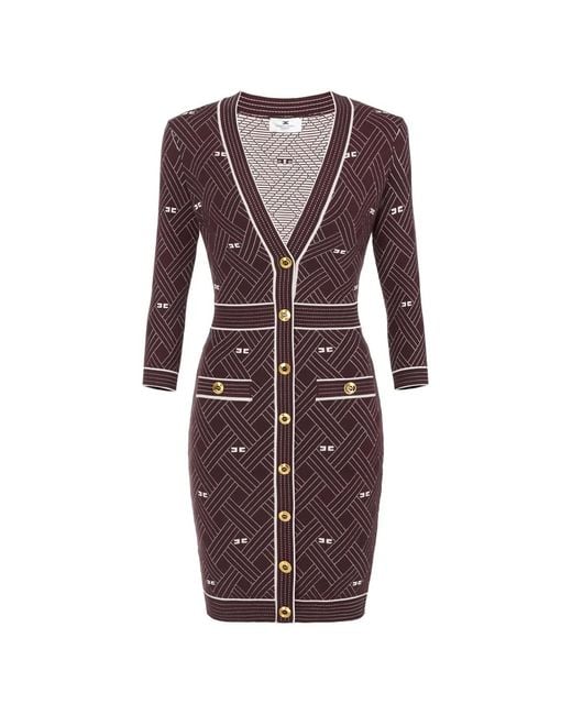 Elisabetta Franchi Purple Dress