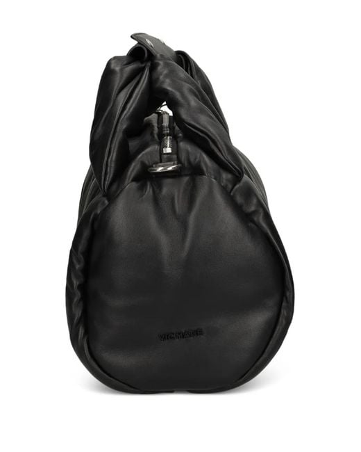 Vic Matié Black Panelled Padded Tote Bag