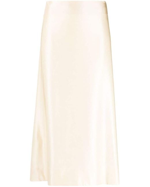 Jil Sander White Neutral Jersey A-line Skirt - Women's - Spandex/elastane/viscose