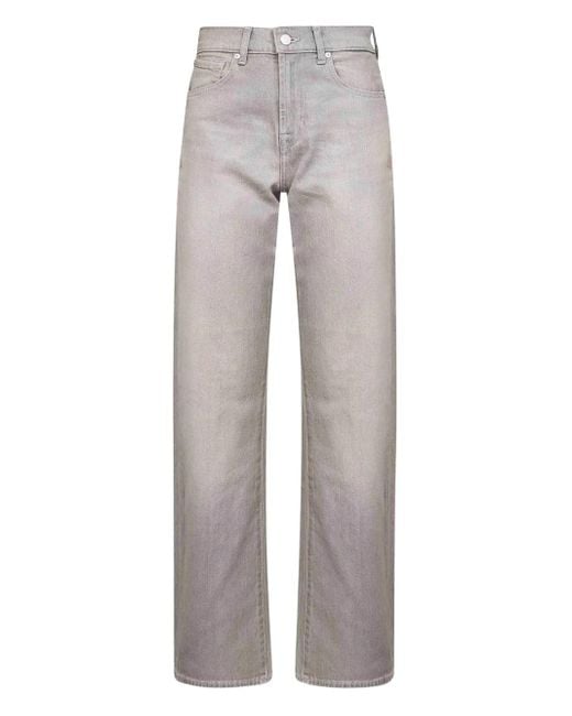 7 For All Mankind Jeans Met Wassing in het Gray