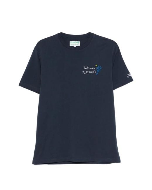 Mc2 Saint Barth Blue Cotton Portofino T-Shirt for men