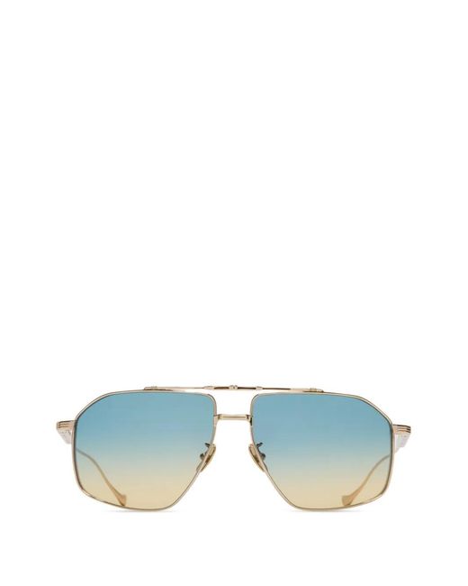 Cutler & Gross Blue Kensington Geometric Sunglasses