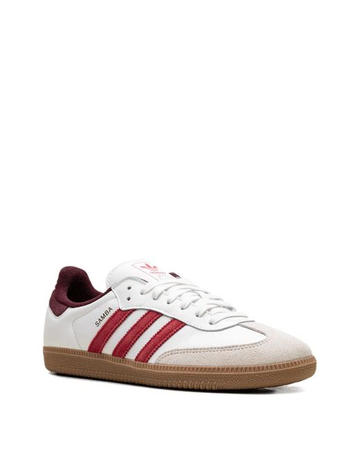 Adidas White Samba Og "Core/Better Scarlet/Shadow" Sneakers for men