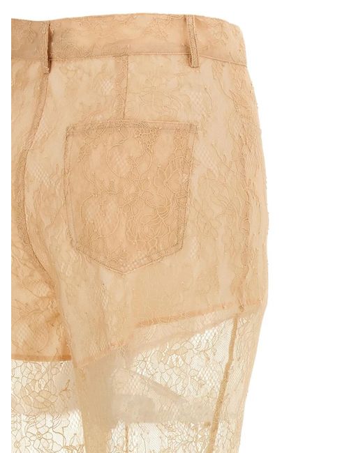 GIUSEPPE DI MORABITO White Lace Flared Trousers