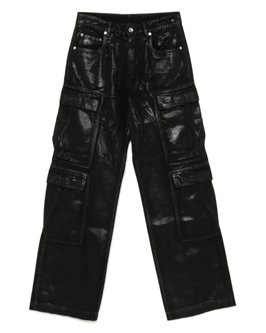 Rick Owens Black Double Cargo Jeans