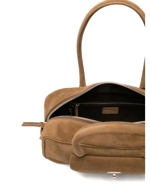 Sandro Natural Top Zip Fastening Shoulder Bag