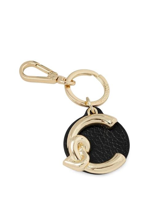 Coccinelle Metallic C-Me Logo-Plaque Keyring