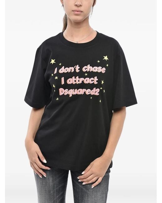 DSquared² Black Logo-Print Jersey T-Shirt