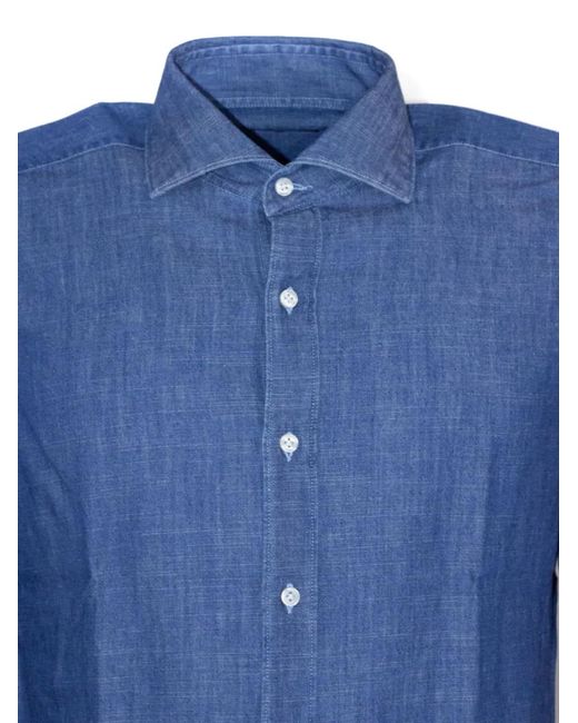 Fay Blue Buttoned Shirt for men