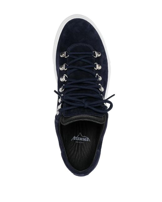 Diemme Blue Round-Toe Low-Top Sneakers for men