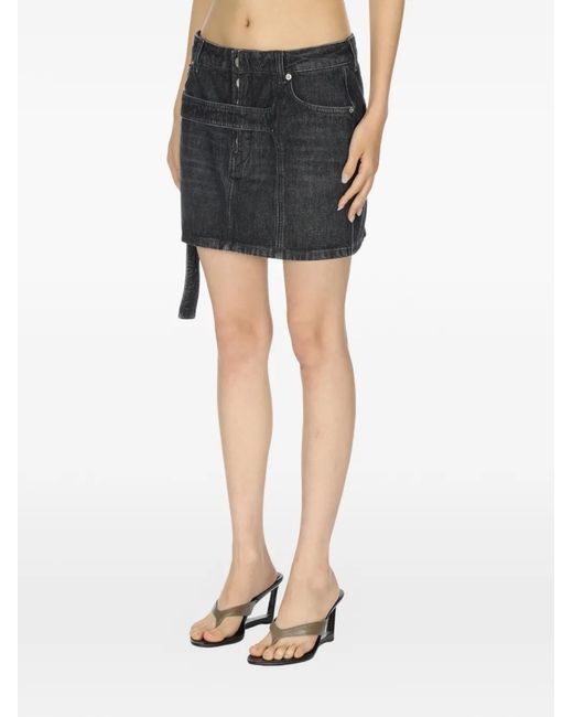 Jean Paul Gaultier Blue Low-Waist Mini Skirt