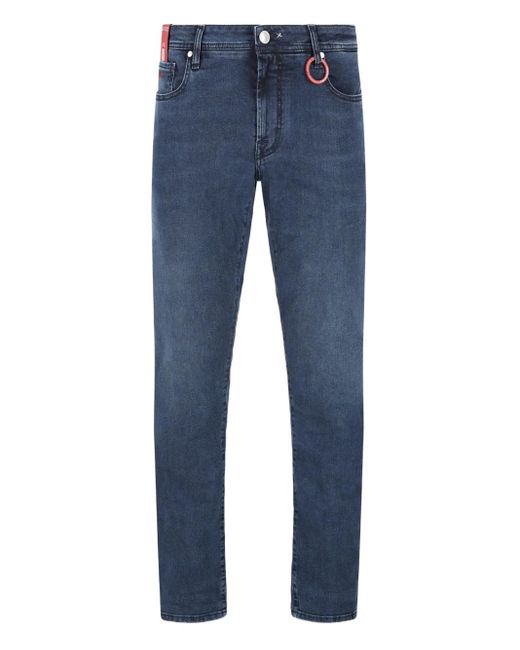 Sartoria Tramarossa Men's Blue Ring-Detail Jeans