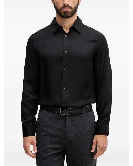ARMANI EXCHANGE Black Buttoned Shirt for men
