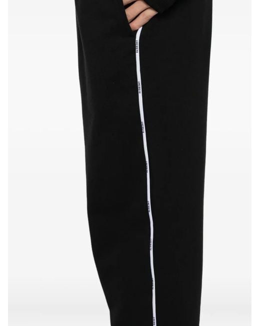 Lacoste Black Logo-Trim Cotton Track Pants for men