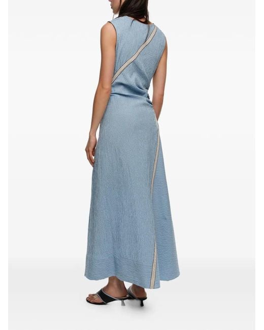 Bimba Y Lola Blue Striped Maxi Dress