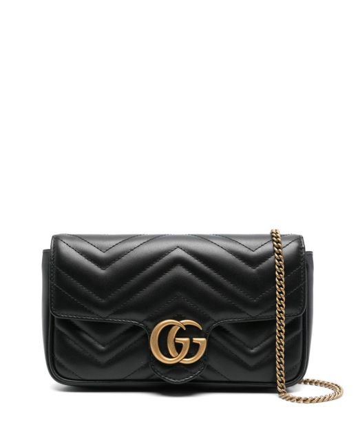 Gucci Mini Gg Marmont Cross Body Bag in Black Lyst UK