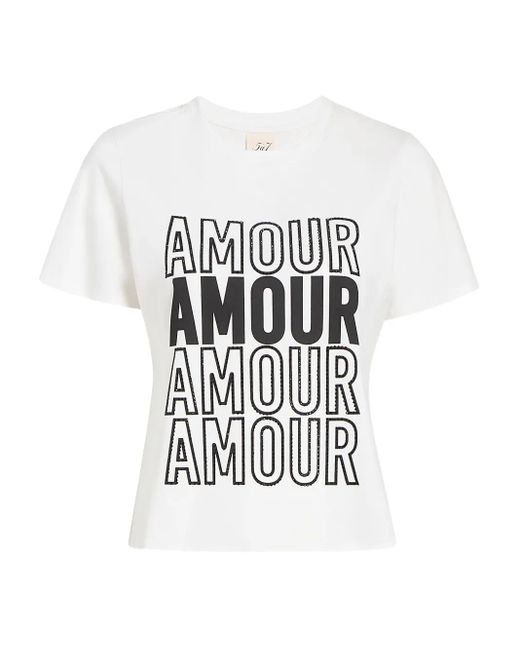 Camiseta Amour Cinq À Sept de color White