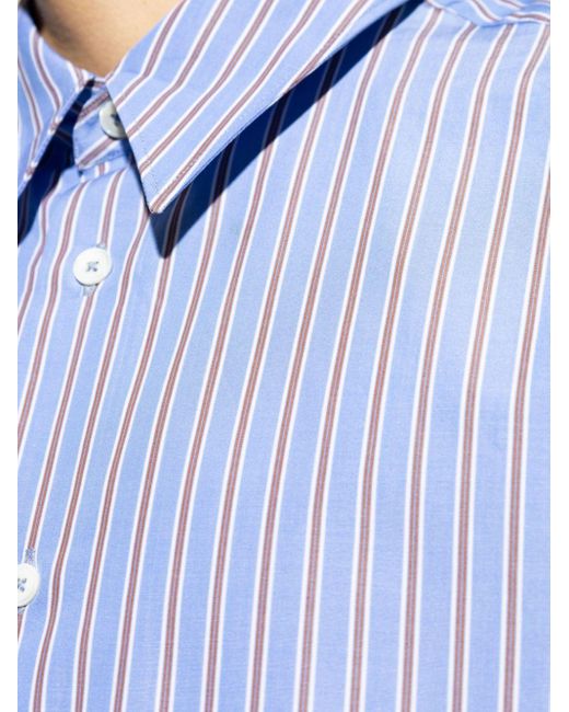 Paul Smith Blue Striped Cotton Shirt for men