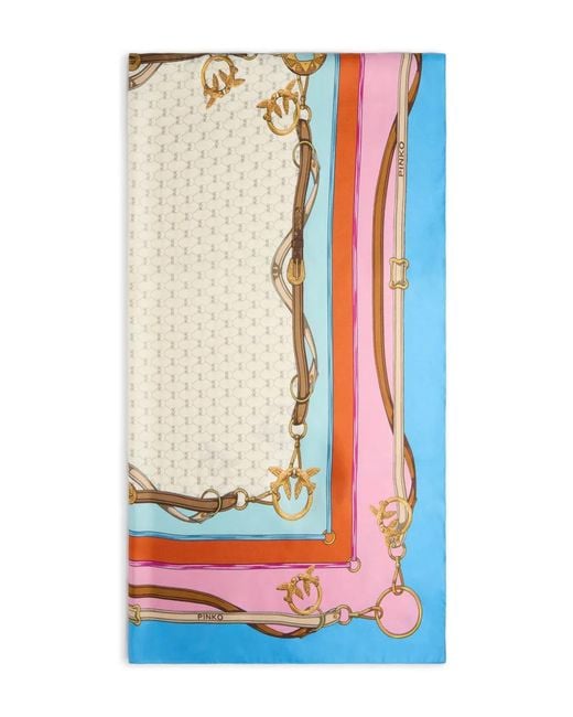 Pinko Red Elegant Liberty-Print Scarf