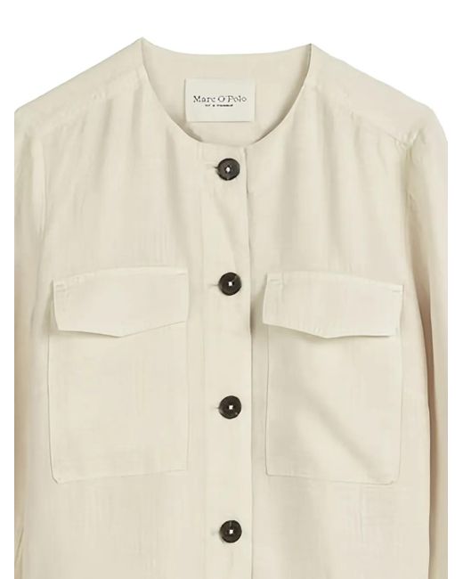 Marc O' Polo White Button-Front Jacket