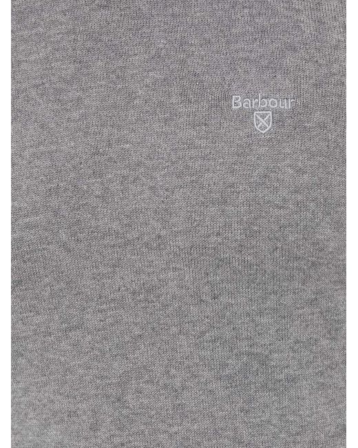 Pull Pima À Logo Brodé Barbour pour homme en coloris Gray