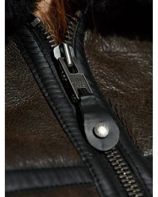 Samsøe & Samsøe Black Shearling-Collar Jacket