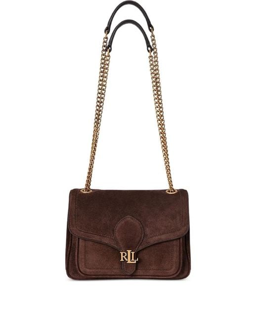 Ralph Lauren Brown Small Bradley Suede Shoulder Bag