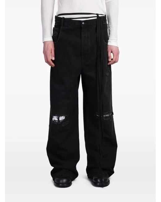 Jeans Olan di Ann Demeulemeester in Black da Uomo