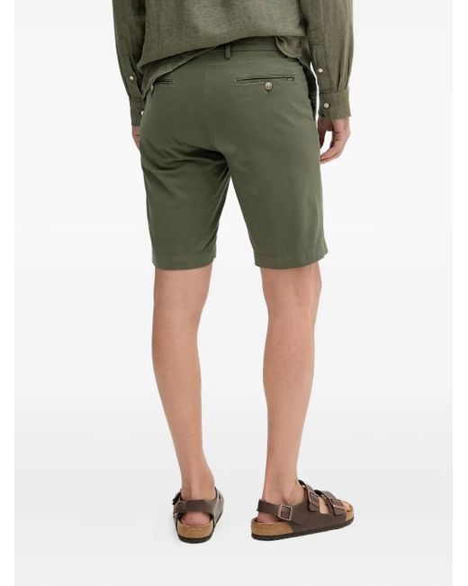 Hackett Green Button-Pockets Twill Shorts for men