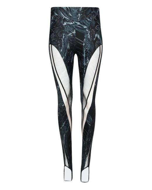 Mugler Illusion Legging in het Blue
