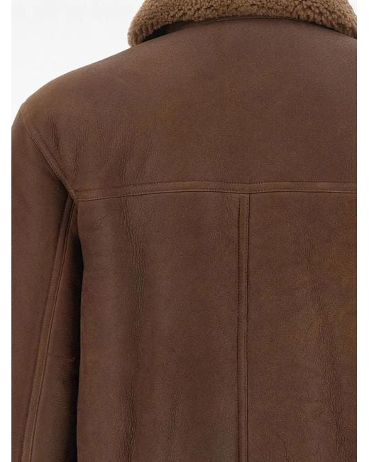 Belstaff Brown Northwind Shearling Jacket for men