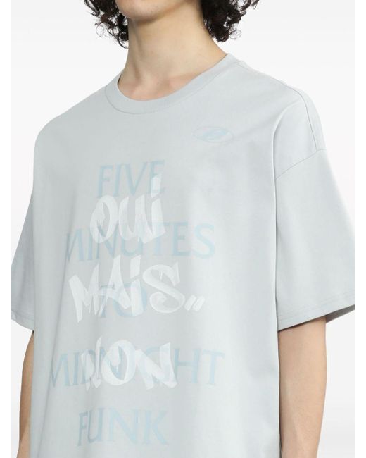 メンズ FIVE CM スローガン Tシャツ White