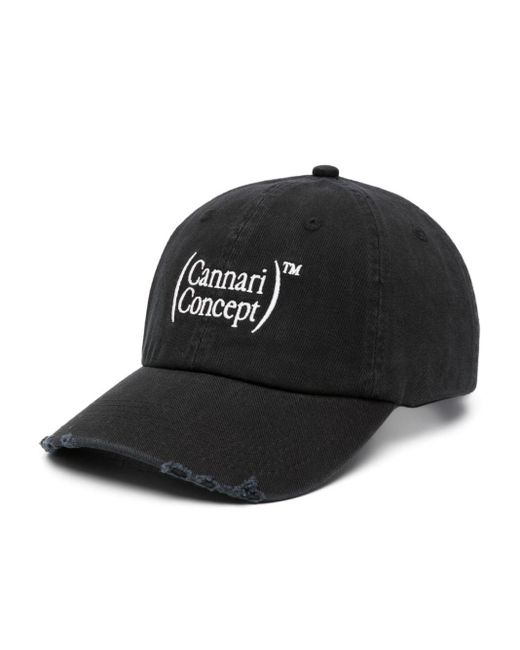 CANNARI CONCEPT Black Logo-embroidered Organic Cotton Baseball Cap for men