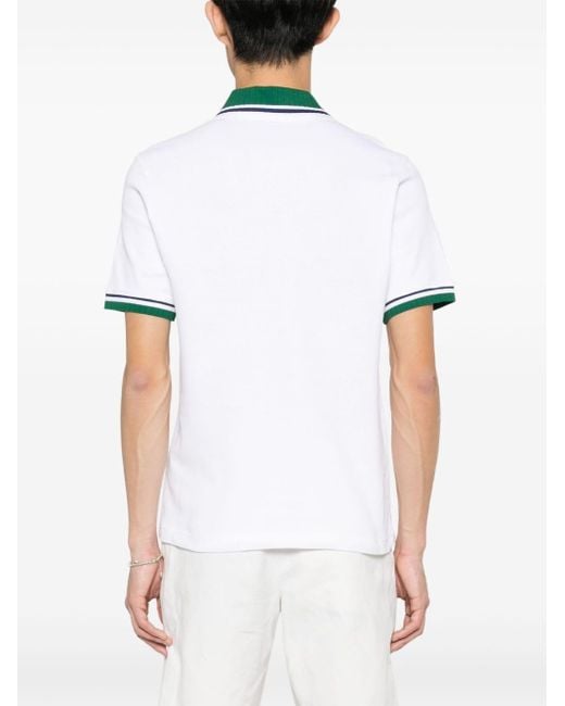 Casablancabrand White Logo-patch Polo Shirt for men