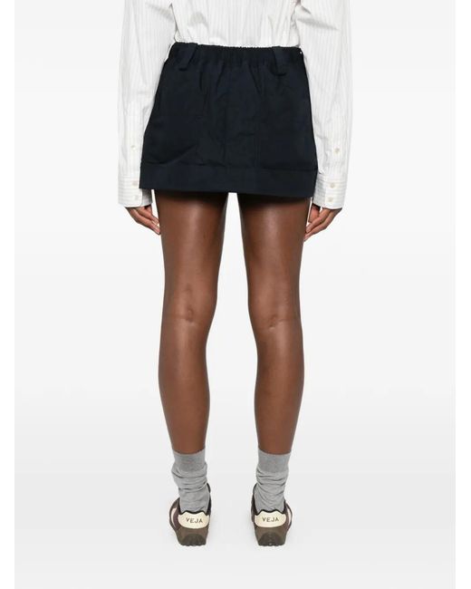 MERYLL ROGGE Black Pleated Elasticated Shorts
