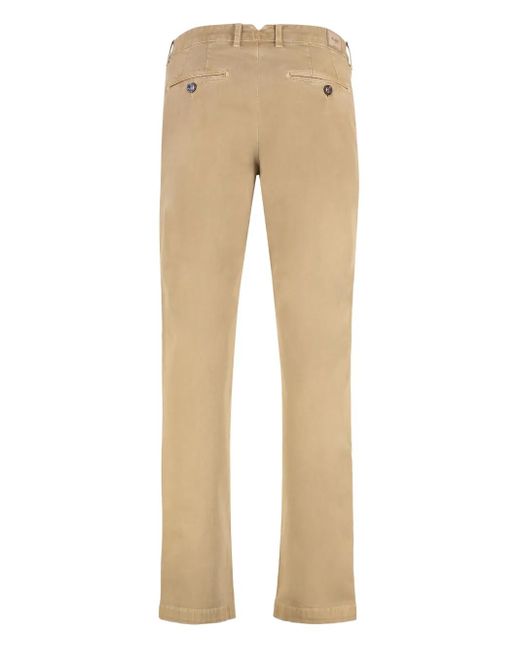 Moorer Natural Button-Fastening Trousers for men