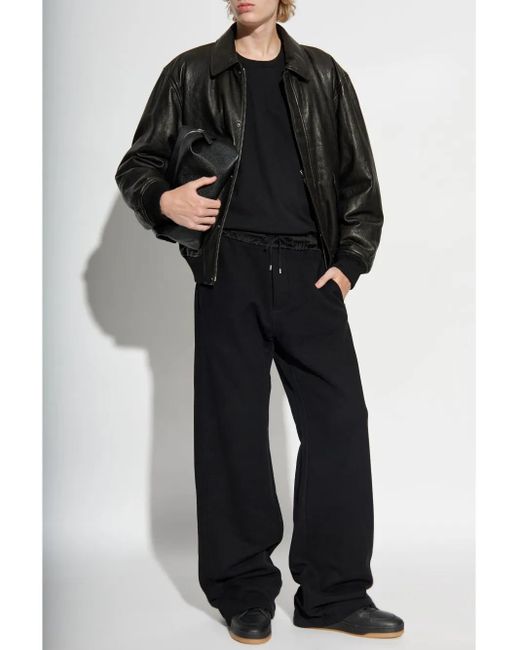 Saint Laurent Black Leather Jacket for men