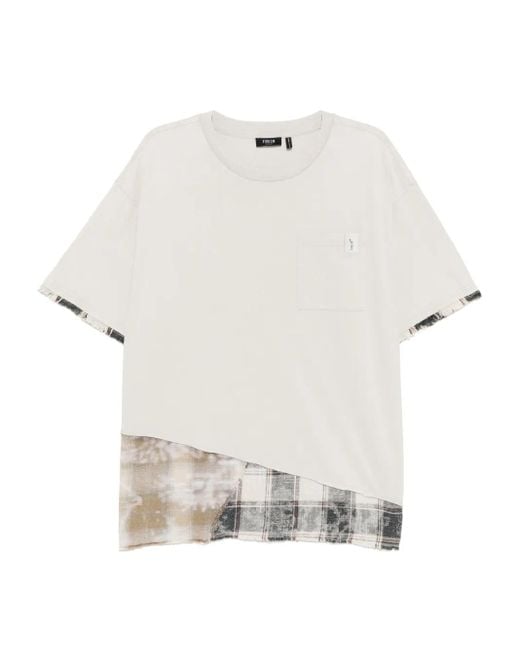 FIVE CM White Patchwork T-Shirt for men