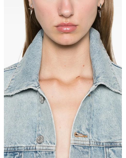 Agolde Blue 100% Cotton Stylish Jacket
