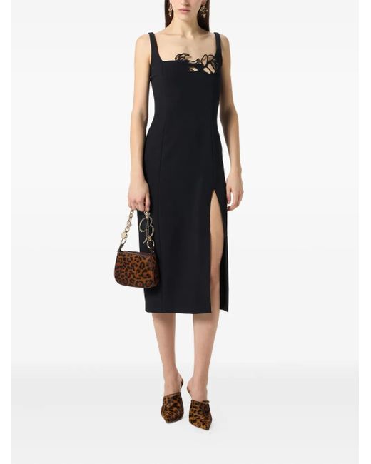 Blumarine Black Midikleid Mit Cut-Out