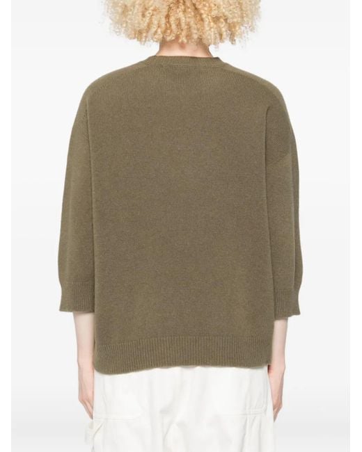 Top Mouse de lana con cuello redondo Sofie D'Hoore de color Green