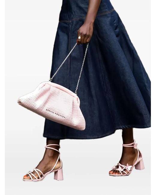 Sophia Webster Pink 60Mm Butterfly Block Heel Vanessa Mid Sandals