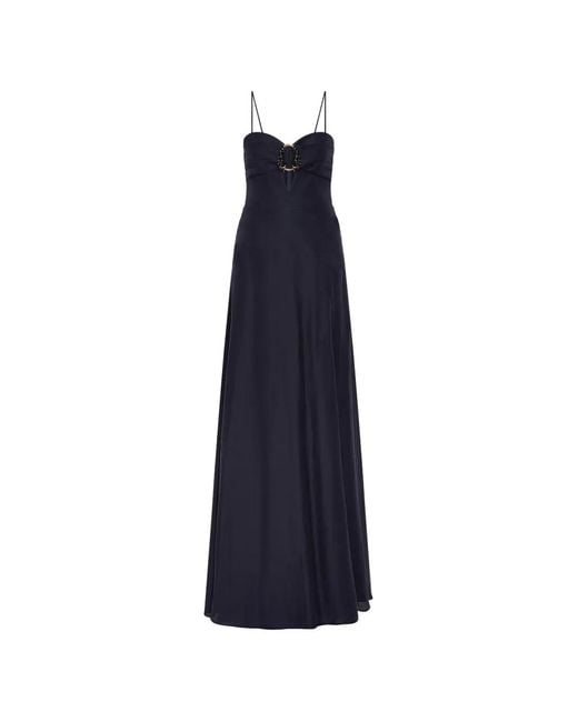 Rebecca Vallance Blue Buckle-Detail Maxi Dress