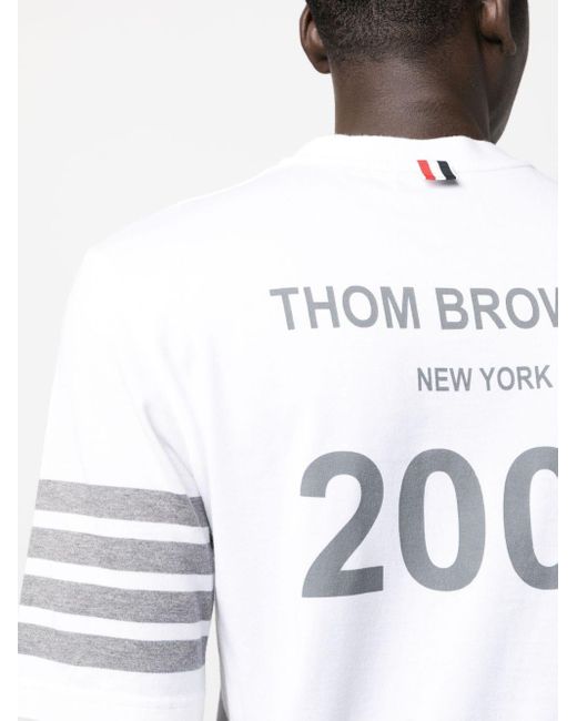 メンズ Thom Browne 4bar 2003 Tシャツ White